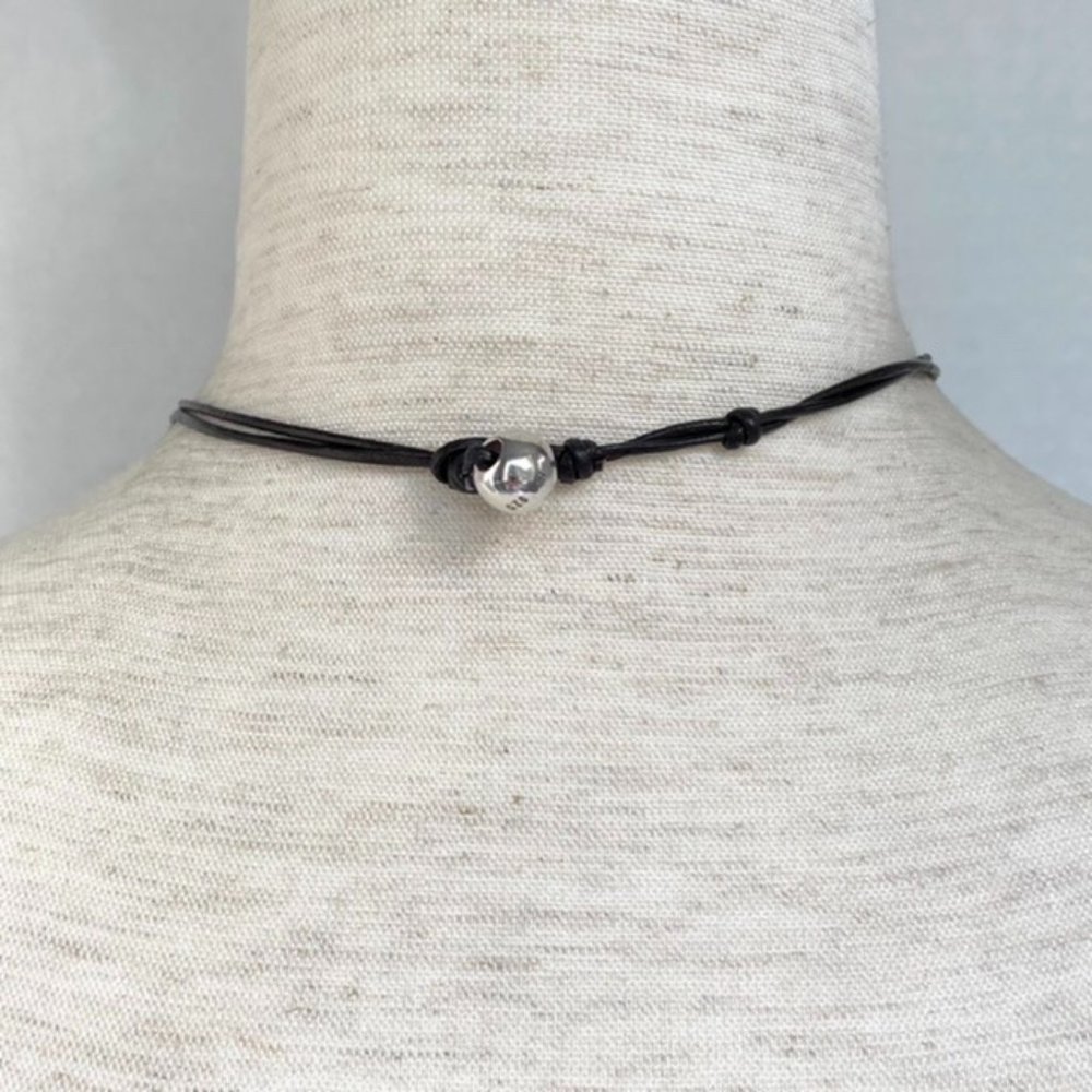 Multi-Strand 8mm Amazonite Beaded Collar Necklace 20" HOB 925 Knotted 5 Strand - Picture 5 of 12